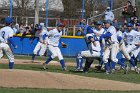 Baseball vs MIT  Wheaton College Baseball vs MIT in the  NEWMAC Championship game. - (Photo by Keith Nordstrom) : Wheaton, baseball, NEWMAC